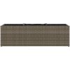 Odlingslåda med 3 krukor grå konstrotting vidaXL 105 x 30 x 32 cm – miniatyr 5