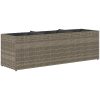 Odlingslåda med 3 krukor grå konstrotting vidaXL 105 x 30 x 32 cm – miniatyr 7