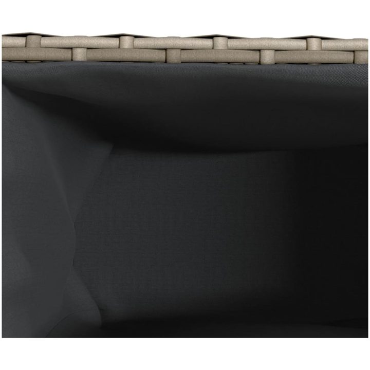 Odlingslåda med 3 krukor grå konstrotting vidaXL 105 x 30 x 32 cm – bild 9
