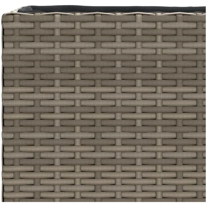 Odlingslåda med 3 krukor grå konstrotting vidaXL 105 x 30 x 32 cm – bild 10
