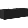 Odlingslåda med 3 krukor svart konstrotting vidaXL 105 x 30 x 32 cm – miniatyr 2