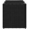 Odlingslåda med 3 krukor svart konstrotting vidaXL 105 x 30 x 32 cm – miniatyr 6