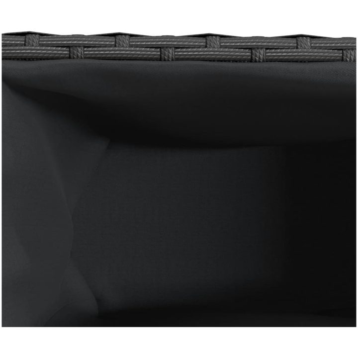 Odlingslåda med 3 krukor svart konstrotting vidaXL 105 x 30 x 32 cm – bild 9