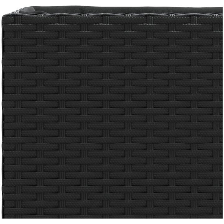 Odlingslåda med 3 krukor svart konstrotting vidaXL 105 x 30 x 32 cm – bild 10