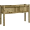 Odlingslåda med ben 110x31x70 cm impregnerat furu vidaXL – miniatyr 2