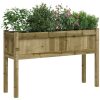 Odlingslåda med ben 110x31x70 cm impregnerat furu vidaXL – miniatyr 4