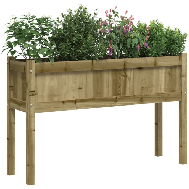 Odlingslåda med ben 110x31x70 cm impregnerat furu vidaXL – bild 4
