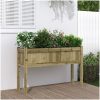 Odlingslåda med ben 110x31x70 cm impregnerat furu vidaXL – miniatyr 1