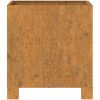 Odlingslåda med ben 2 st rostfärgad rosttrögt stål vidaXL 32 x 30 x 33 cm – miniatyr 7