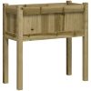 Odlingslåda med ben 70x31x70 cm impregnerat furu vidaXL – miniatyr 2