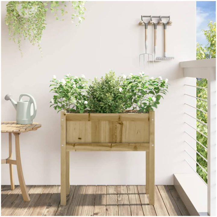 Odlingslåda med ben 70x31x70 cm impregnerat furu vidaXL – bild 3