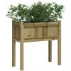 Odlingslåda med ben 70x31x70 cm impregnerat furu vidaXL – miniatyr 4