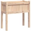 Odlingslåda med ben 70x31x70 cm massiv furu vidaXL – miniatyr 2
