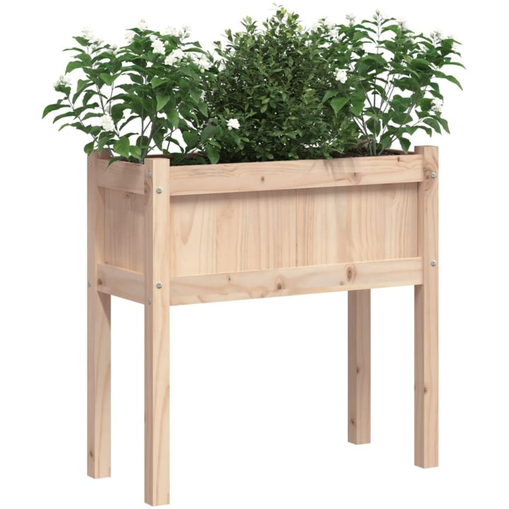 Odlingslåda med ben 70x31x70 cm massiv furu vidaXL – bild 4