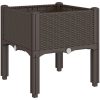 Odlingslåda med ben brun PP vidaXL 40 x 40 x 42 cm – miniatyr 2