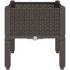 Odlingslåda med ben brun PP vidaXL 40 x 40 x 42 cm – miniatyr 5