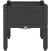 Odlingslåda med ben svart PP vidaXL 40 x 40 x 42 cm – miniatyr 4
