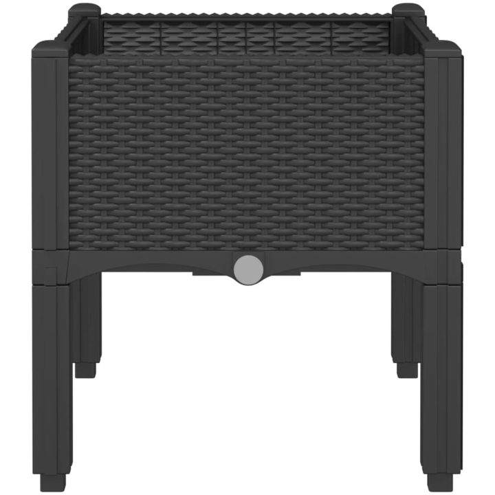 Odlingslåda med ben svart PP vidaXL 40 x 40 x 42 cm – bild 4