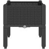 Odlingslåda med ben svart PP vidaXL 40 x 40 x 42 cm – miniatyr 5