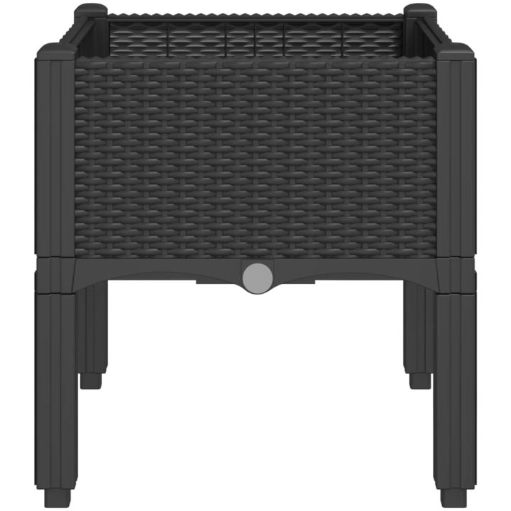 Odlingslåda med ben svart PP vidaXL 40 x 40 x 42 cm – bild 5