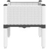 Odlingslåda med ben vit PP vidaXL 40 x 40 x 42 cm – miniatyr 4