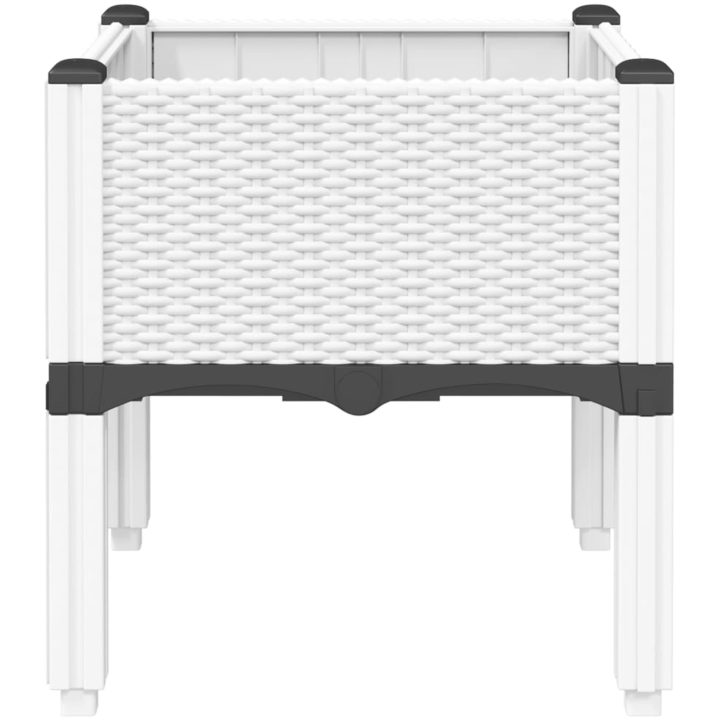Odlingslåda med ben vit PP vidaXL 40 x 40 x 42 cm – bild 5