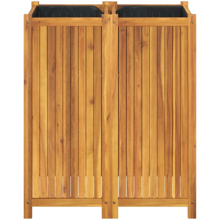 Odlingslåda med foder 84x42x100 cm massivt akaciaträ vidaXL 80 x 42 x 100 cm – bild 4