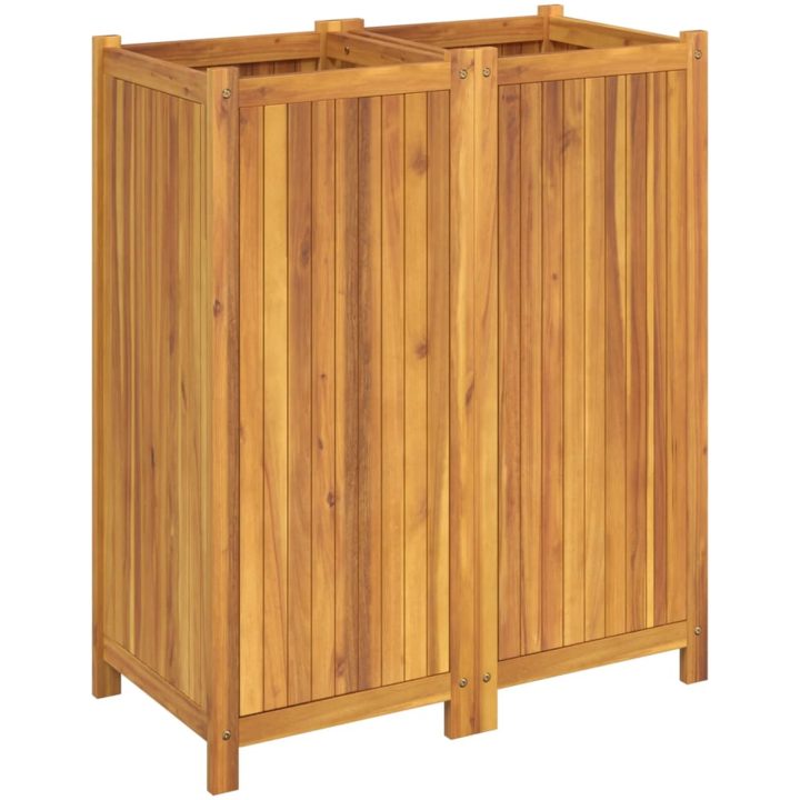 Odlingslåda med foder 84x42x100 cm massivt akaciaträ vidaXL 80 x 42 x 100 cm – bild 5