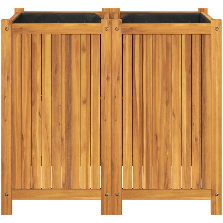 Odlingslåda med foder 84x42x75 cm massivt akaciaträ vidaXL 80 x 42 x 75 cm – bild 4