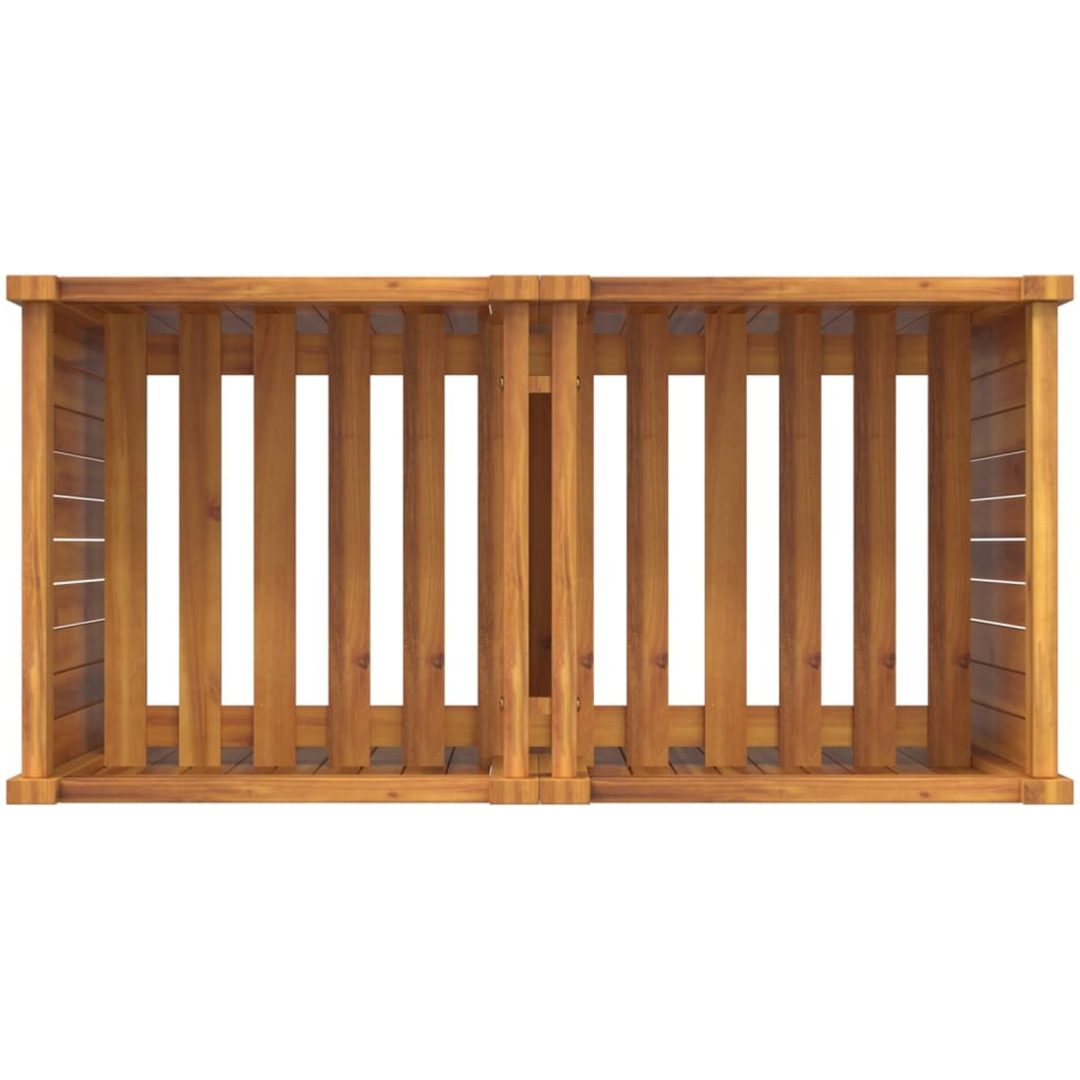 Odlingslåda med foder 84x42x75 cm massivt akaciaträ vidaXL 80 x 42 x 75 cm – bild 8