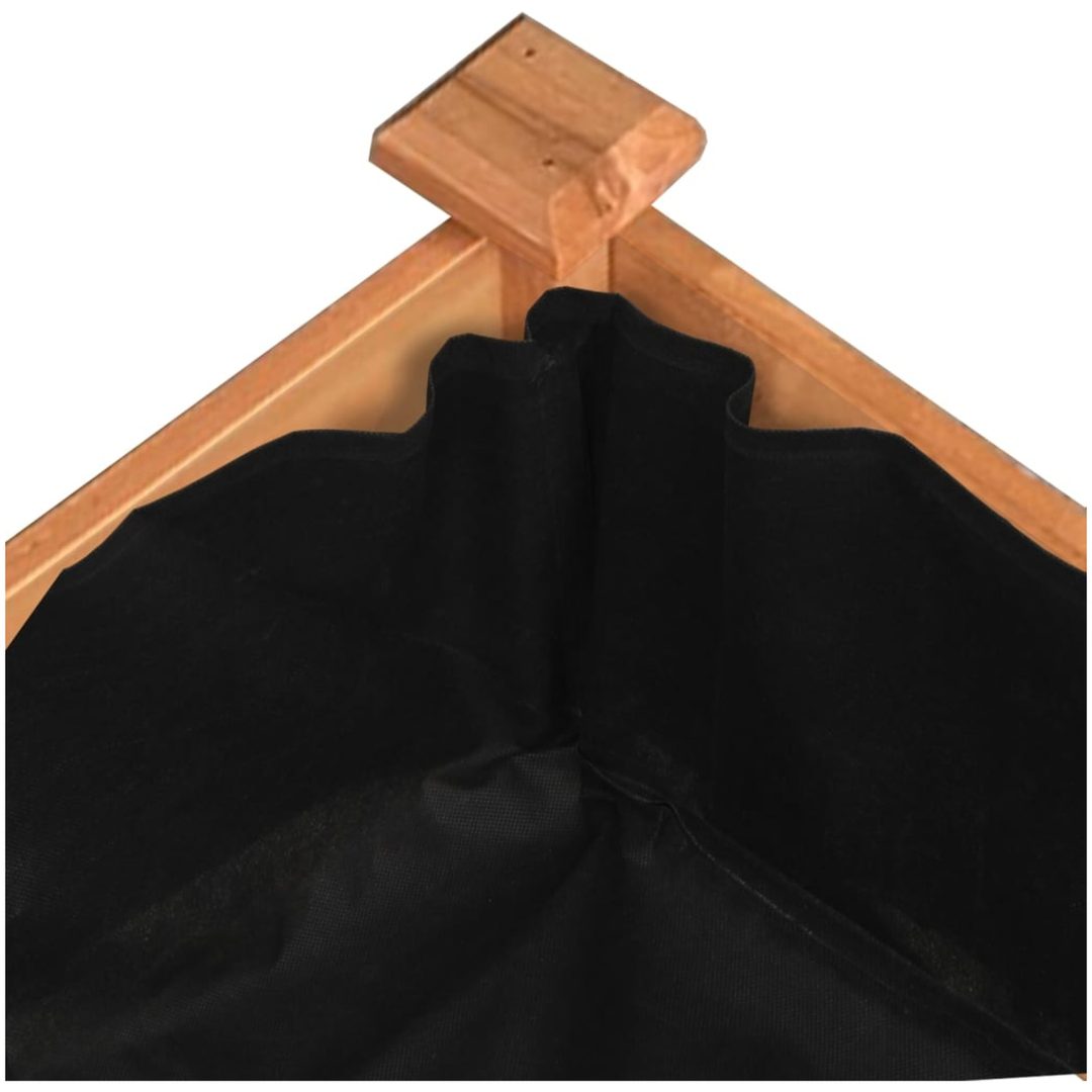 Odlingslåda med foder brun massivt granträ vidaXL 120 x 60 x 25 cm – bild 6