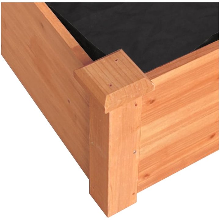 Odlingslåda med foder brun massivt granträ vidaXL 120 x 60 x 25 cm – bild 7