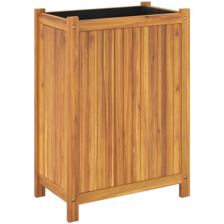 Odlingslåda med foder massivt akaciaträ vidaXL 54 x 31 x 75 cm – bild 7