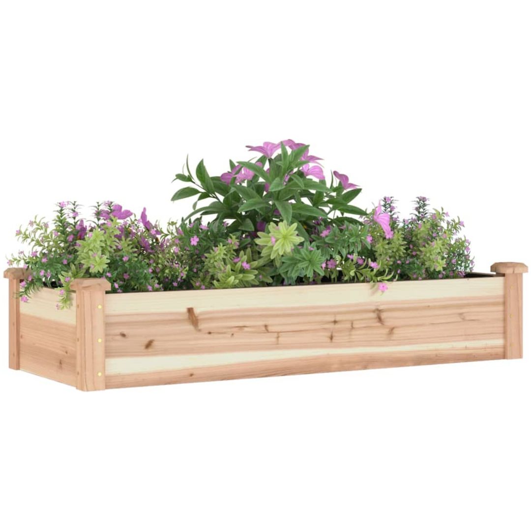 Odlingslåda med foder massivt granträ vidaXL 120 x 45 x 25 cm – bild 3