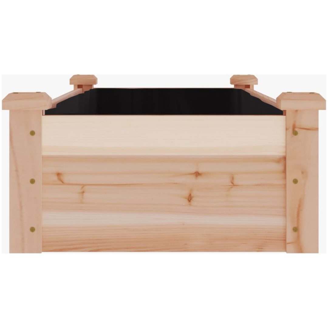Odlingslåda med foder massivt granträ vidaXL 120 x 45 x 25 cm – bild 5