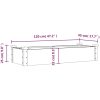 Odlingslåda med foder massivt granträ vidaXL 120 x 45 x 25 cm – miniatyr 8