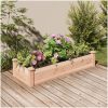 Odlingslåda med foder massivt granträ vidaXL 120 x 45 x 25 cm – miniatyr 1