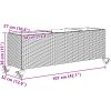 Odlingslåda med hjul & 3 krukor svart konstrotting vidaXL 107 x 32 x 38 cm – miniatyr 11