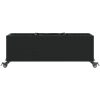 Odlingslåda med hjul & 3 krukor svart konstrotting vidaXL 107 x 32 x 38 cm – miniatyr 5