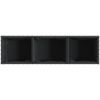 Odlingslåda med hjul & 3 krukor svart konstrotting vidaXL 107 x 32 x 38 cm – miniatyr 8