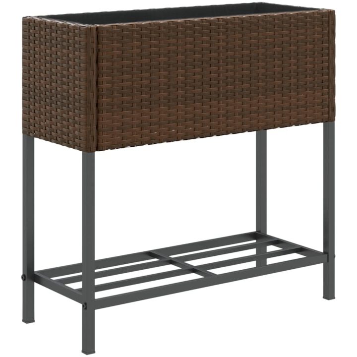 Odlingslåda med hylla brun konstrottning vidaXL 70 x 28 x 70 cm – bild 2