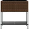 Odlingslåda med hylla brun konstrottning vidaXL 70 x 28 x 70 cm – miniatyr 5