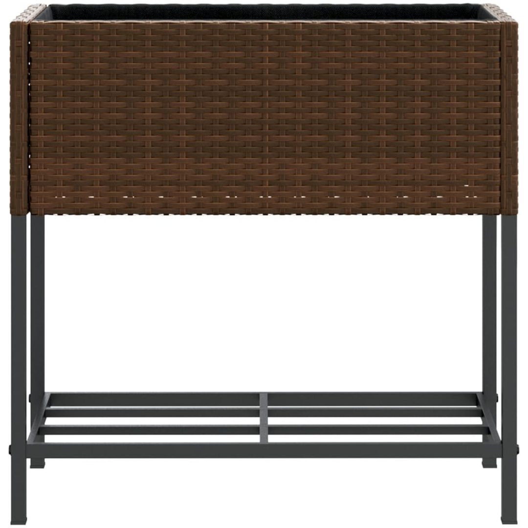 Odlingslåda med hylla brun konstrottning vidaXL 70 x 28 x 70 cm – bild 5
