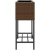Odlingslåda med hylla brun konstrottning vidaXL 70 x 28 x 70 cm – miniatyr 6