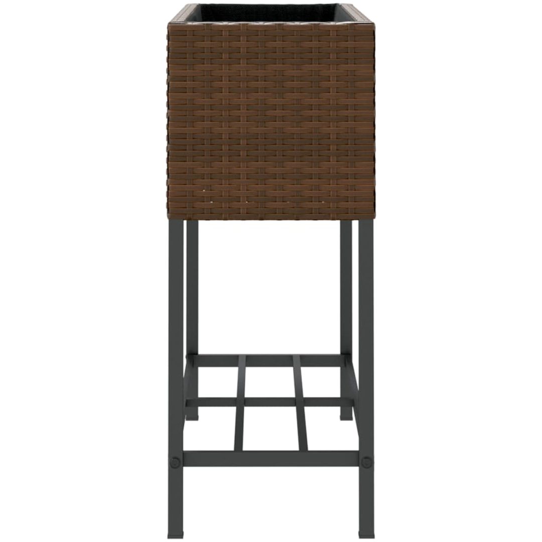 Odlingslåda med hylla brun konstrottning vidaXL 70 x 28 x 70 cm – bild 6