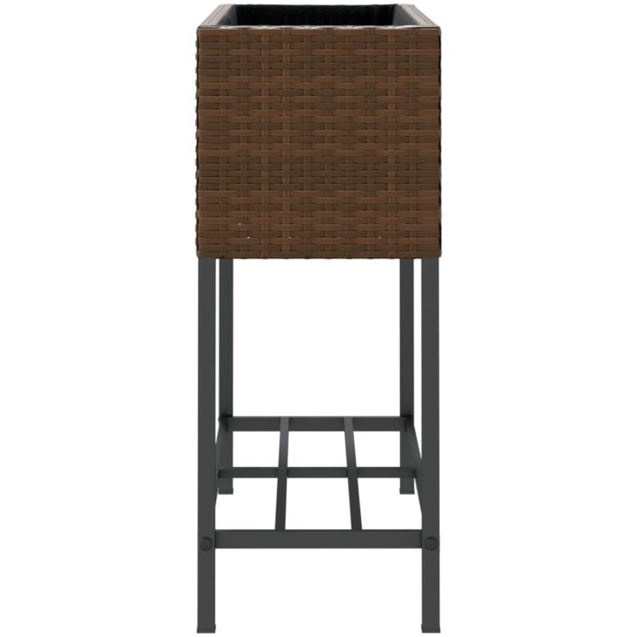 Odlingslåda med hylla brun konstrottning vidaXL 70 x 28 x 70 cm – bild 6