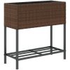 Odlingslåda med hylla brun konstrottning vidaXL 70 x 28 x 70 cm – miniatyr 7
