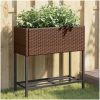 Odlingslåda med hylla brun konstrottning vidaXL 70 x 28 x 70 cm – miniatyr 1