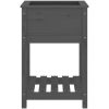 Odlingslåda med hylla grå 54x54x81 cm massiv furu vidaXL 56 x 54 x 81 cm – miniatyr 5