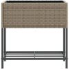 Odlingslåda med hylla grå konstrottning vidaXL 70 x 28 x 70 cm – miniatyr 5